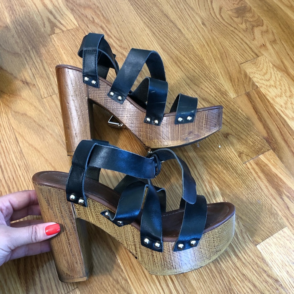 Block heels, size 8